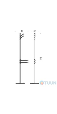 Colombo B9412 Isole stand 178cm chrome