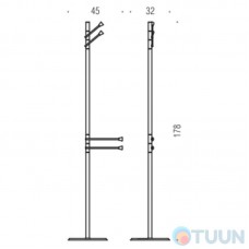 Colombo B9412 Isole stand 178cm chrome