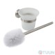 Arino City toilet brush, matte chrome, glass bulb