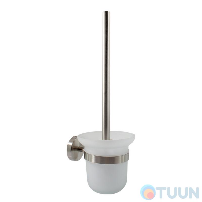 Arino City toilet brush, matte chrome, glass bulb