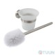 Arino City toilet brush, matte chrome, glass bulb