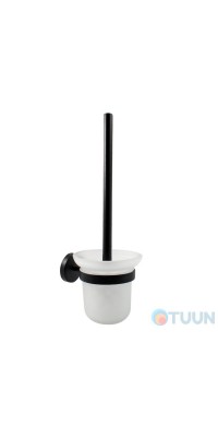 Arino City toilet brush, matte black, glass bulb