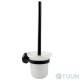 Arino City toilet brush, matte black, glass bulb