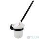 Arino City toilet brush, matte black, glass bulb