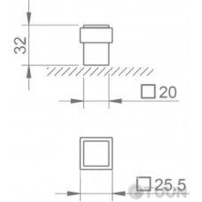 Tupai Stopper 2617-142 nickel