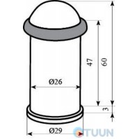 Ограничитель 1568 (Е-325) SС мат.хром