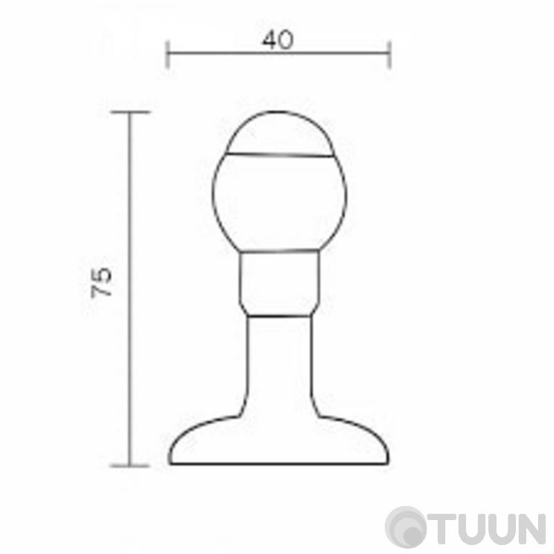 Fimet 3698 F01 wall-mounted floor stop brass