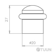 Стопор Tupai 115-96 хром матовий