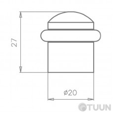 Tupai Stopper 115-96 matt chrome