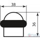 door stop Colombo CD112 chrome