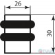 door stop Colombo CD412 matt black