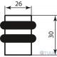 Colombo CD412 door stopper matt nickel