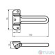 Door opening limiter Bruno 904 chrome