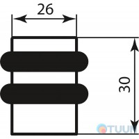 ограничитель двери Colombo CD412 графит.
