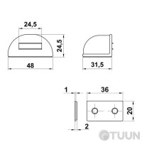 Стопор Amig мод.403-50 белый
