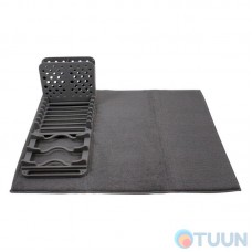 Arino Dish Dryer with Mat, 3 pcs/set, Gray