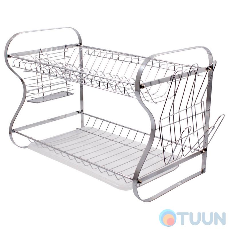 Arino Tera Slim two-tier dish dryer, chrome