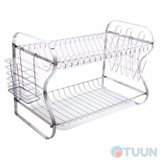 Arino Tera Slim two-tier dish dryer, chrome