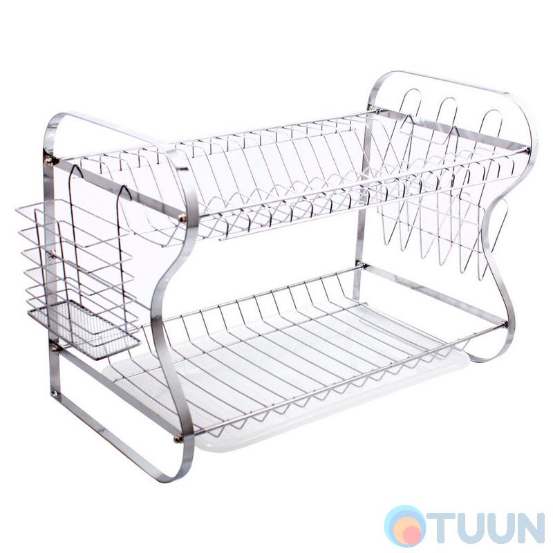 Arino Tera Slim two-tier dish dryer, chrome