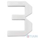 Arino Number 3 plastic white