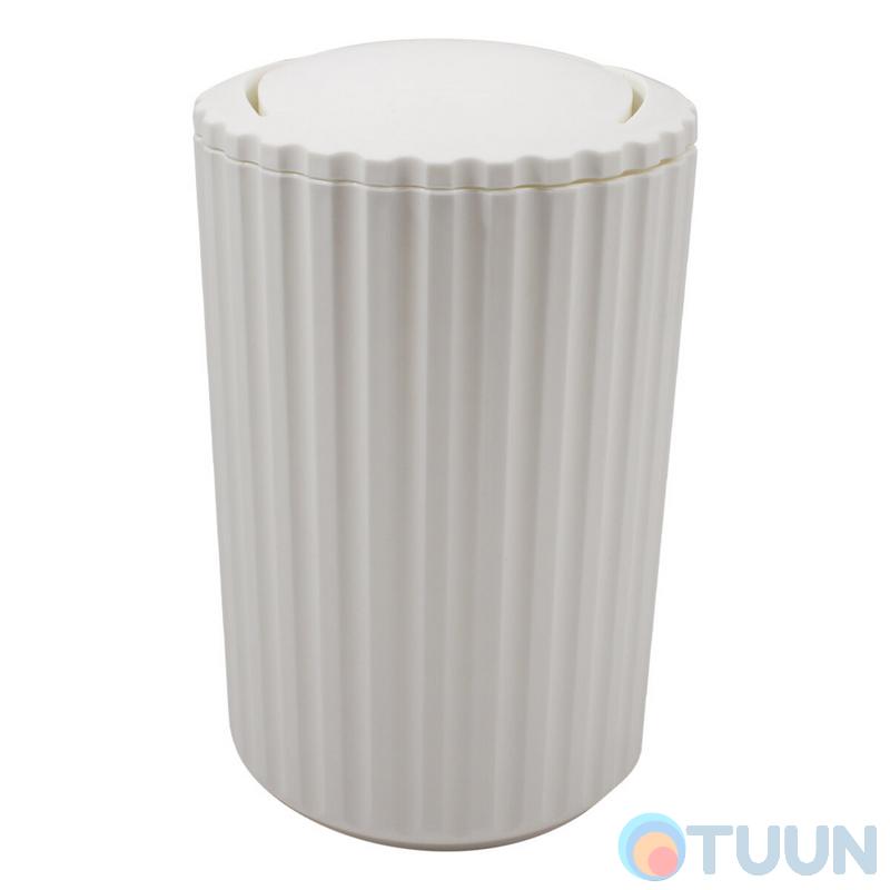 Arino Grezzo White plastic trash can, white