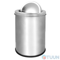 Ведро с поворотной крышкой Trento 5л нерж полир