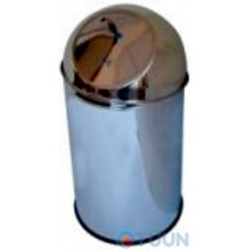 Garbage bin D30 * H65 cm, stainless steel 08006