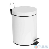 Ведро с педалью круглое Slow Motion, 5 л белое