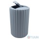 Arino Grezzo Grey plastic trash can, gray