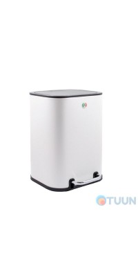 Slow Motion pedal bucket, square, 5l white, plastic lid