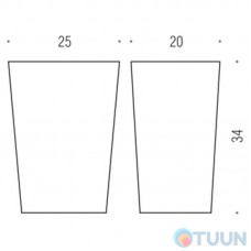 Colombo Black & White B9202 wastepaper basket white
