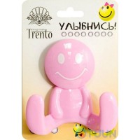 Double plastic hook pink Trento W5560-P