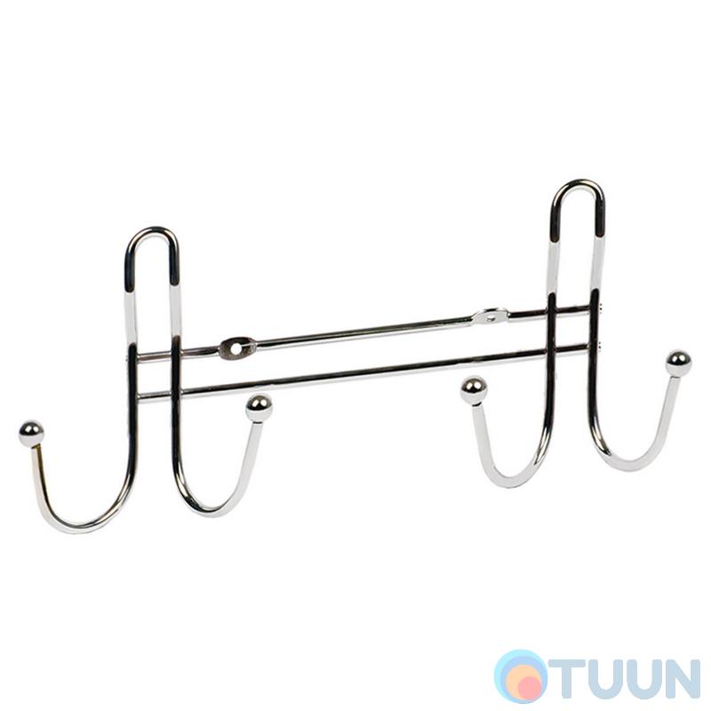 Clothes hanger with four hooks chrome W4002