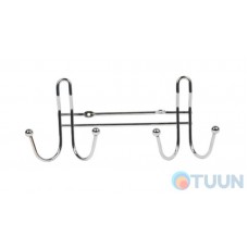 Clothes hanger with four hooks chrome W4002