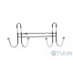 Clothes hanger with four hooks chrome W4002