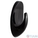 Arino Hook Set, 4 pieces, black plastic, self-adhesive