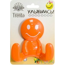 Гачок подвійний пластик помаранчевий Trento W5560-O