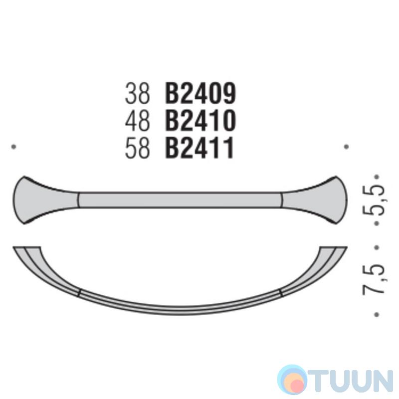 Colombo B2410 LinkSingle hanger 48cm chrome