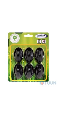 Arino SK7 Hook Set, 6 pieces, black, blister