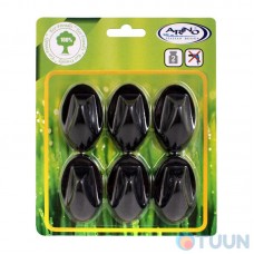 Arino SK7 Hook Set, 6 pieces, black, blister