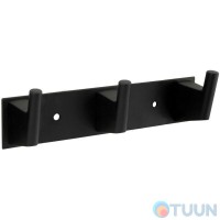 Trento Palermo 3-hook coat rack, matte black