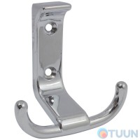 Arino double hook, polished chrome