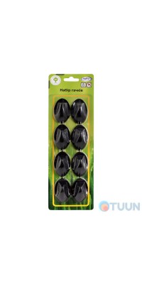 Arino SK6 hook set, 8 pieces, black, blister
