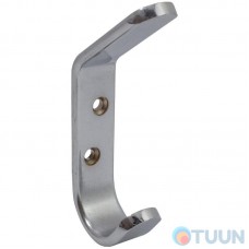 Double vertical hook Arino, polished chrome
