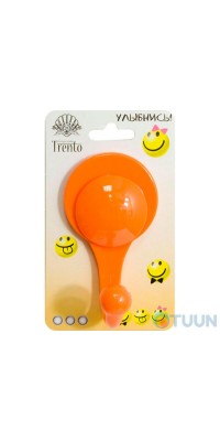 Крючок одинарный пластик оранжевый Trento W5562-O