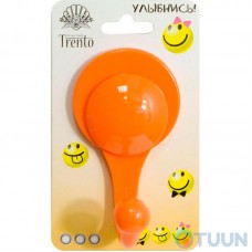 Гачок одинарний пластик помаранчевий Trento W5562-O