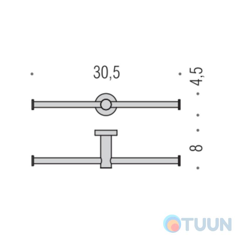 Colombo W4990 PlusDouble hanger 30.5 cm chrome