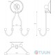 Double hook (new) on suction cups TC 1338