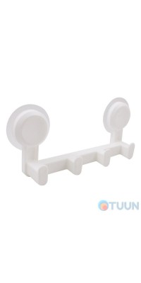 Arino hanger with 4 hooks Home White, tape, white, plastic