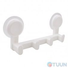 Arino hanger with 4 hooks Home White, tape, white, plastic